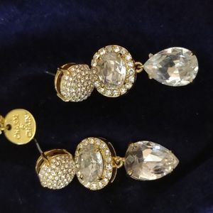Rhinestone Dangles in Goldtone by Charm & Chain